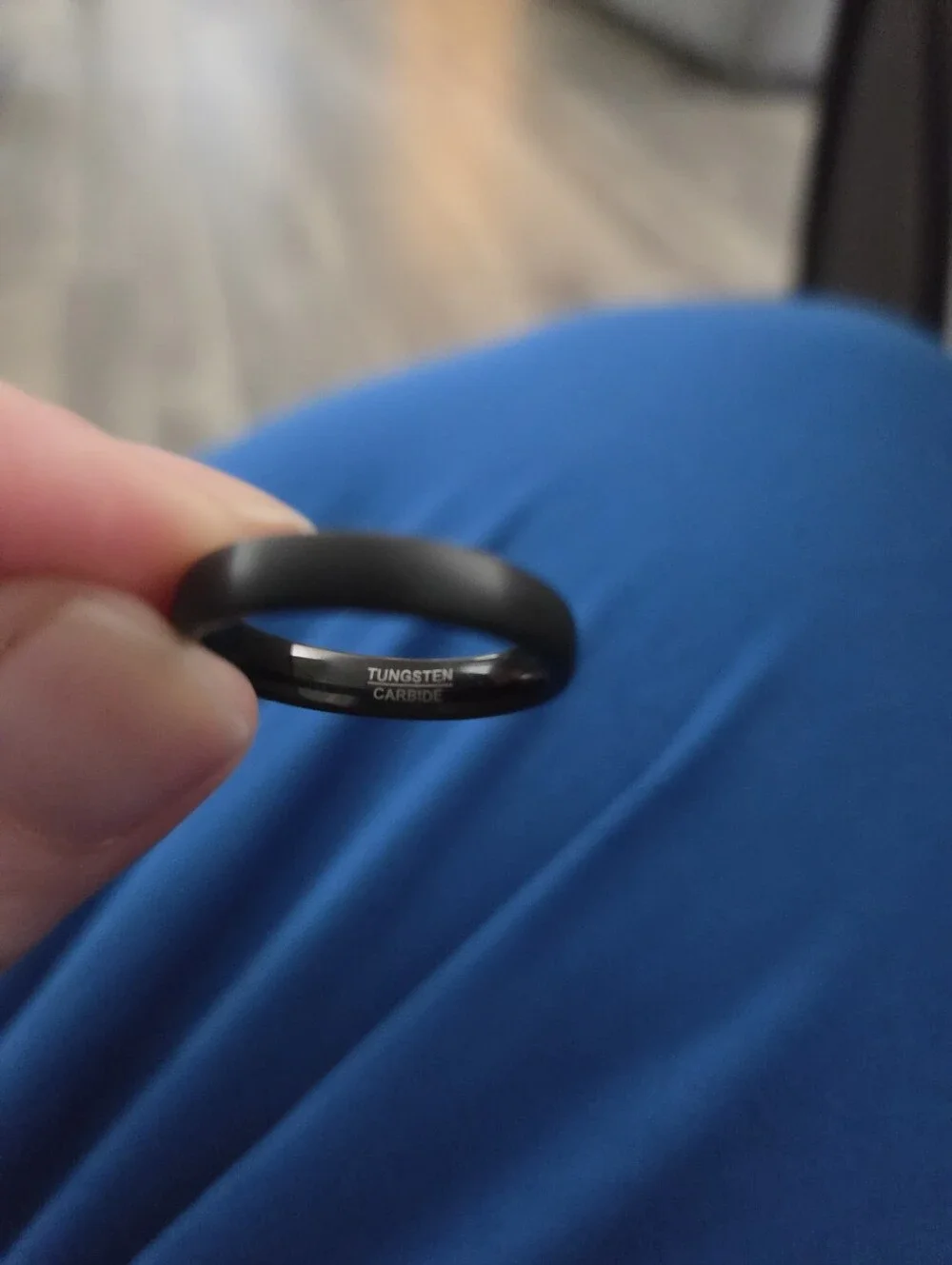 Black Tungsten Carbide Ring Size 9 Men’s Unisex Wedding Band